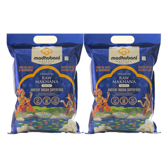 Premium Raw Makhana — Blue (4+ Sutta)