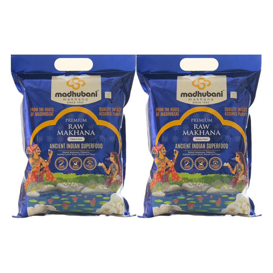 Premium Raw Makhana — Blue (4+ Sutta)