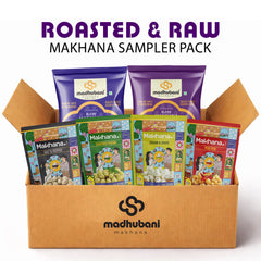 Makhana Sample Pack (4 Flavoured Varieties & 2 Raw Packs)