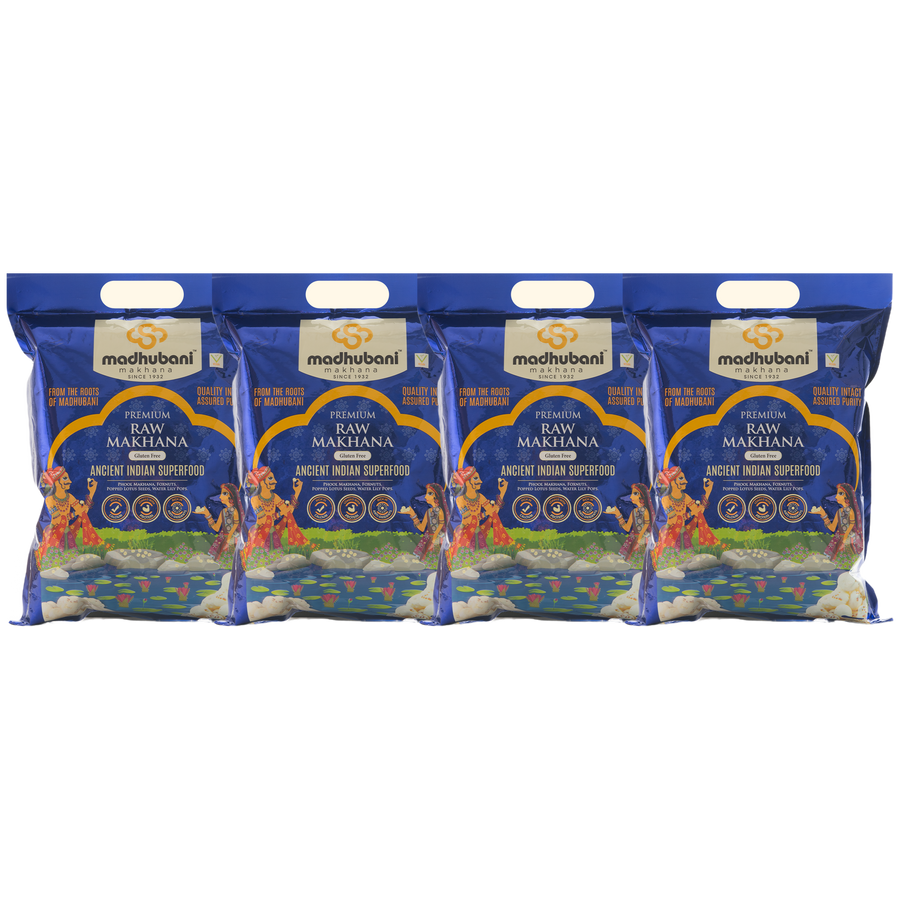 Premium Raw Makhana — Blue (4+ Sutta)