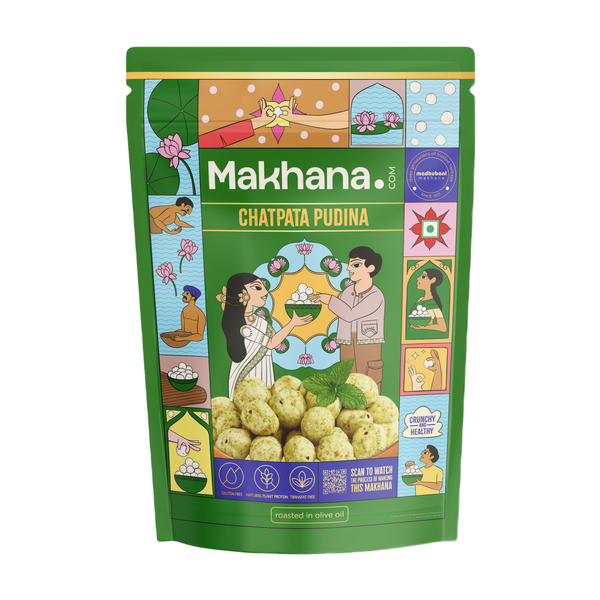 Chatpata Pudina Roasted Makhana (Olive Oil Roasted)