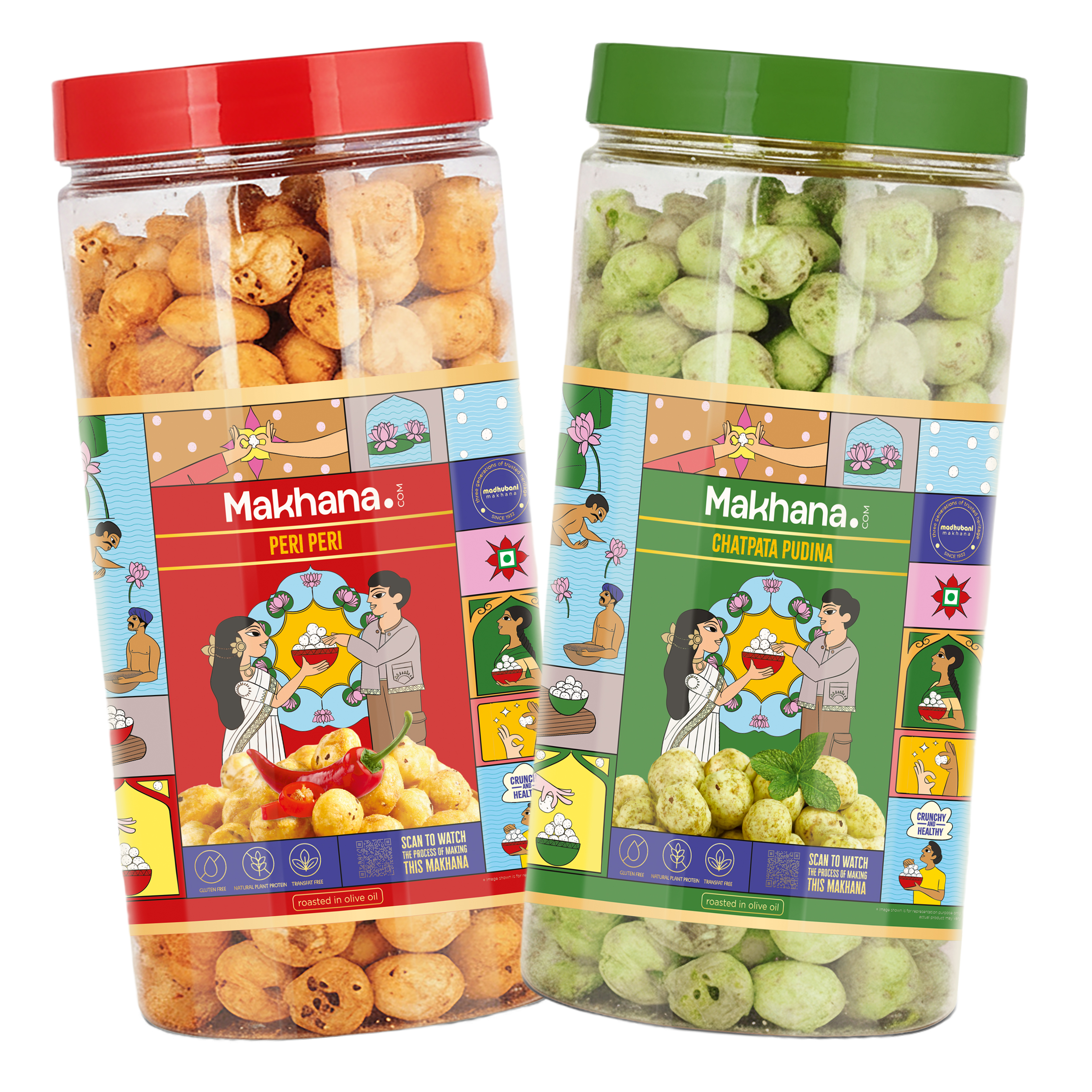 Peri Peri + Chatpata Pudina Roasted Makhana Combo Pack