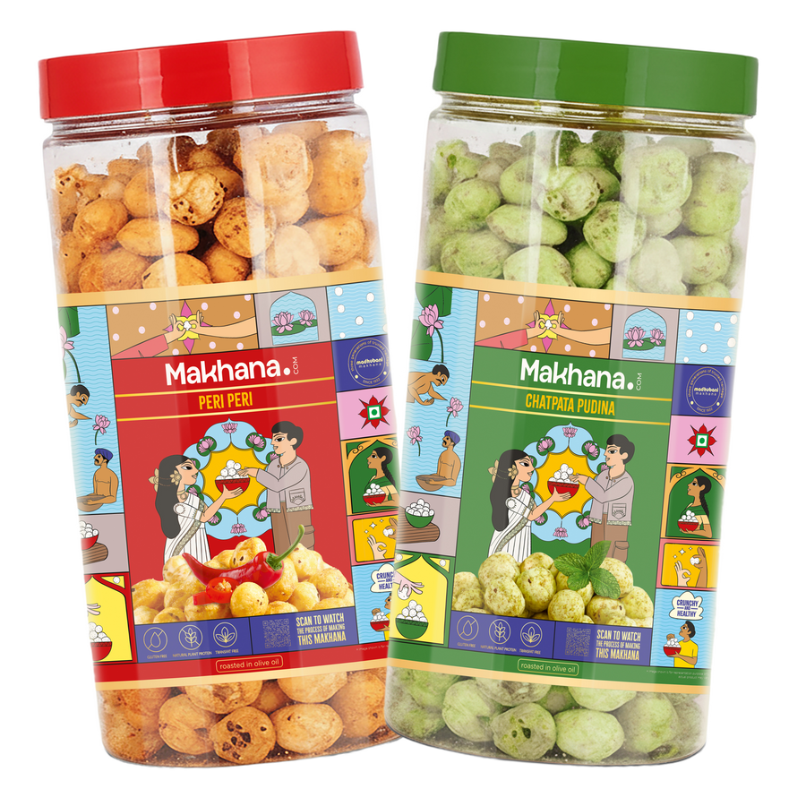 Peri Peri + Chatpata Pudina Roasted Makhana Combo Pack