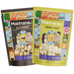 Salt & Pepper + Cream & Onion Roasted Makhana Combo
