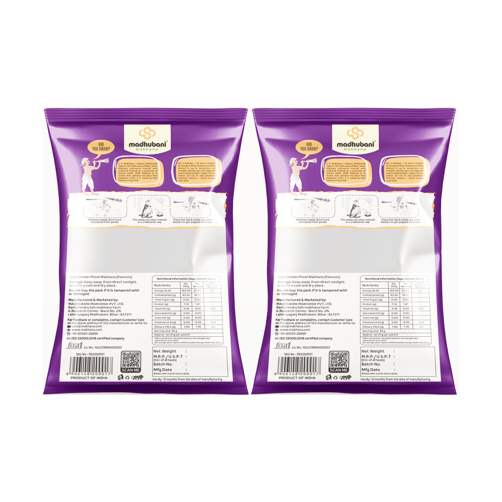Premium Raw Makhana — Purple (5+ Sutta)