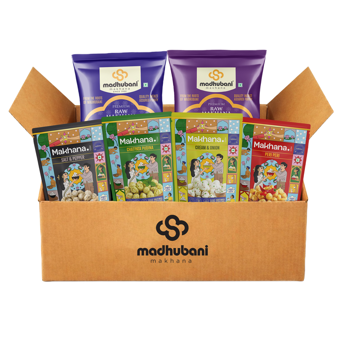 Makhana.com raw and roasted makhana range