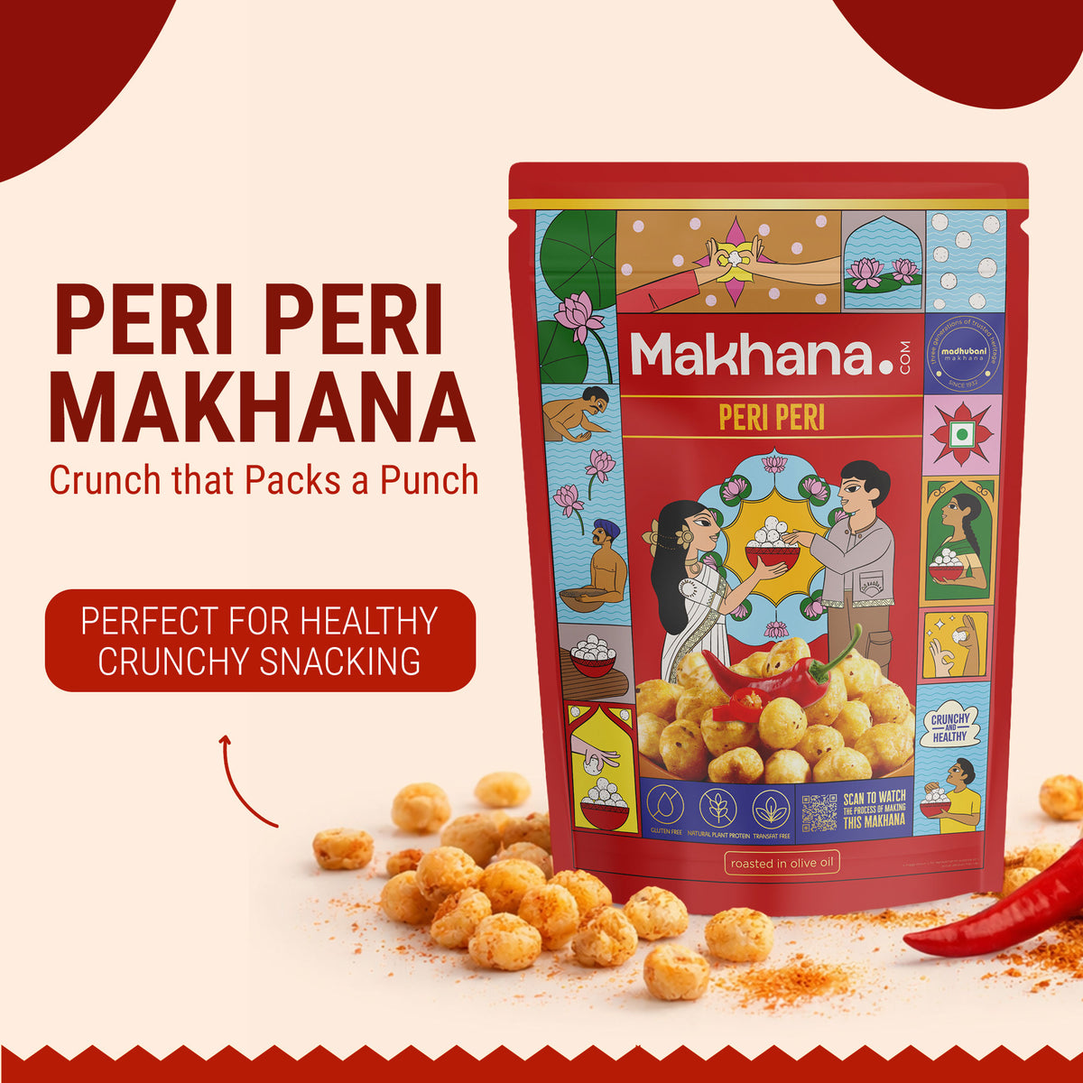Peri Peri Roasted Makhana - nutrition and product information