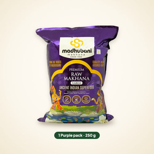 Premium Raw Makhana — Purple (5+ Sutta)
