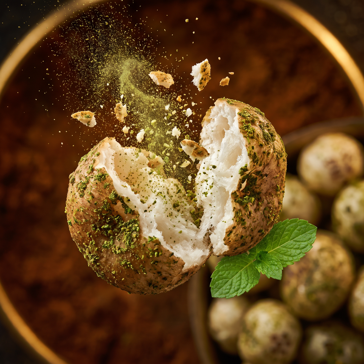 Crunchy pudina makhana broken open