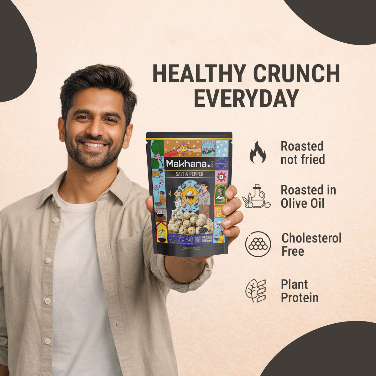 Salt & Pepper Roasted Makhana - nutrition and product information